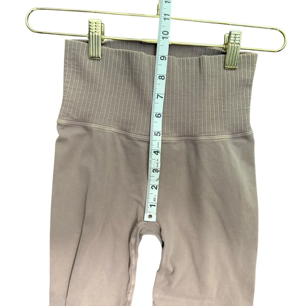 Free People Movement Seamless Ribbed‎ Leggings XS/S Mauve Athleisure Yoga Pants